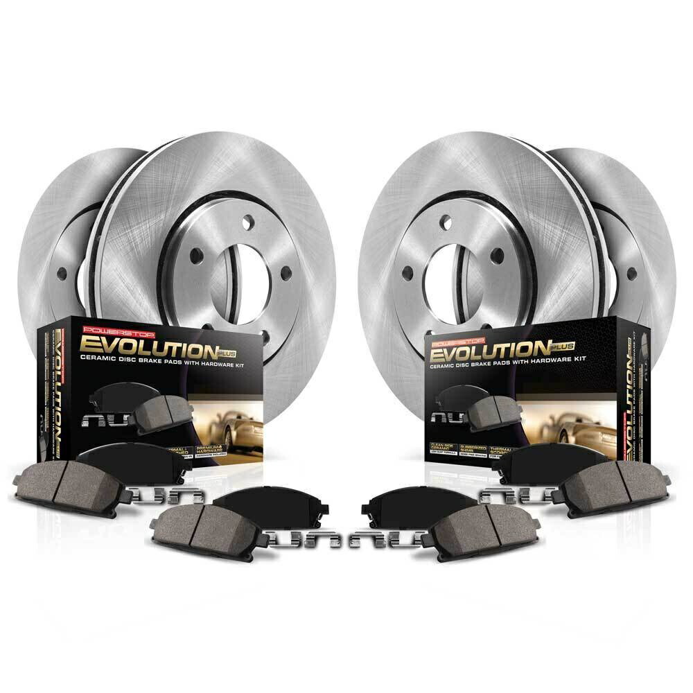 brake disc rotor KOE6283 Powerstop 4-Wheelセットブレーキディスクとパッドキットは、ジャガーXF用のフロント＆リア KOE6283 Powerstop 4-Wheel Set Brake Disc and Pad Kits Front & Rear for Jaguar XF【並行輸入品】