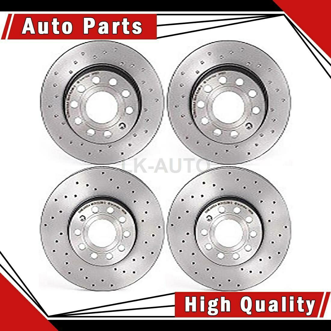 brake disc rotor フォルクスワーゲンジェッタ用のディスクブレーキローターのブレンボフロントリア4 Brembo Front Rear 4 Of Disc Brake Rotors For Volkswagen Jetta【並行輸入品】