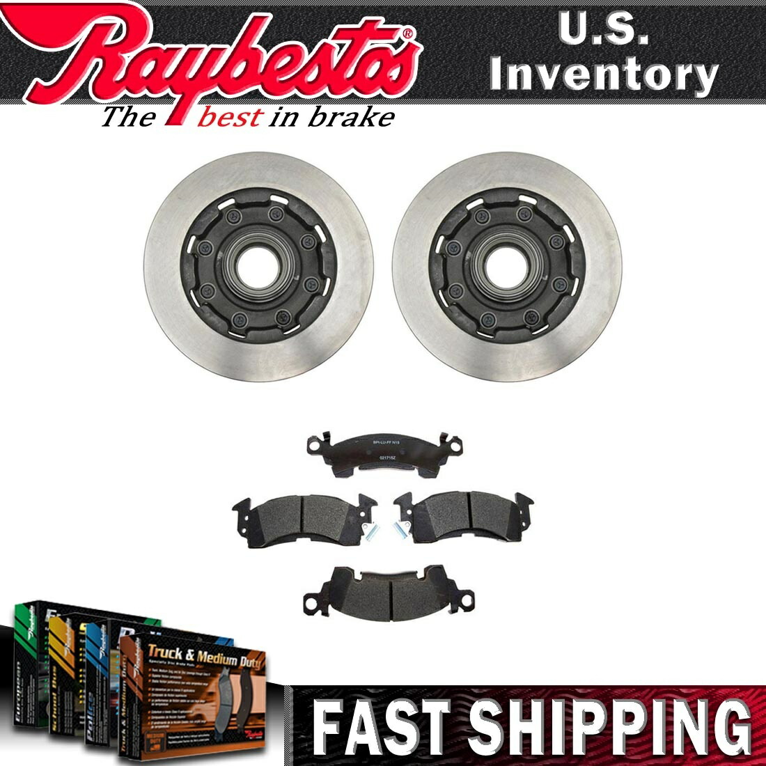 brake disc rotor 1977-1978 GMC K25のフロントブレーキローターとハブアセンブリ&ブレーキパッド Front Brake Rotor and Hub Assembly & Brake Pads For 1977-1978 GMC K25【並行輸入品】