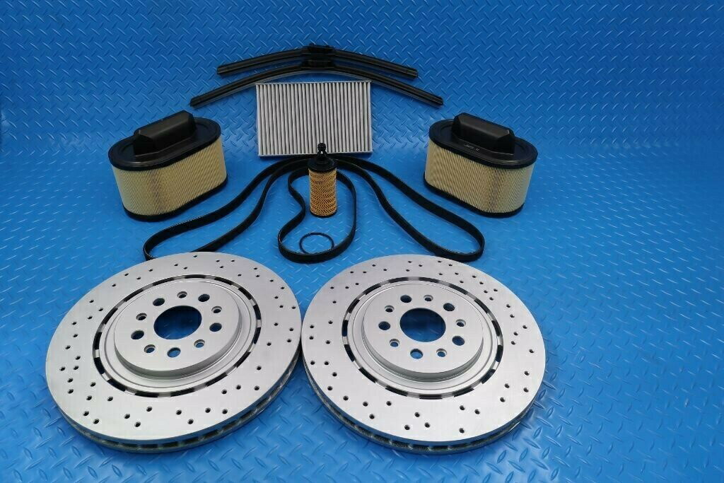 brake disc rotor Maserati Ghibli Quattroporteフロントブレーキローターフィルターベルトサービスキット＃9276 Maserati Ghibli Quattroporte front brake rotors filters belt service kit #9276【並行輸入品】