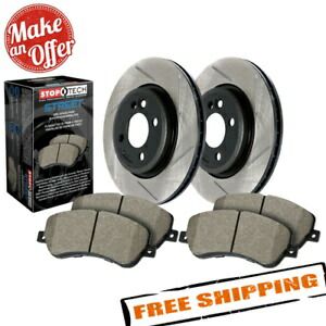 brake disc rotor StopTech 937.33032 2004年から2005年のフォルクスワーゲンジェッタのストリートスロットスロットフロントブレーキキット StopTech 937.33032 Street Slotted Front Brake Kit for 2004-2005 Volkswagen Jetta【並行輸入品】
