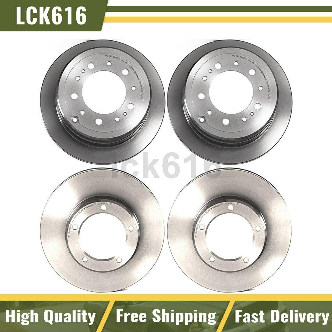 brake disc rotor 1998年から2007年のトヨタランドクルーザー向けに4のブレンボブレーキローターフロントリアキットセット Brembo Brake Rotors Front Rear Kit Set of 4 For 1998-2007 Toyota Land Cruiser【並行輸入品】