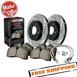 brake disc rotor STOPTECH 979.44016F Sport Drilled1ピースフロントブレーキキット13-16 SCION FR-S StopTech 979.44016F Sport Drilled 1-Piece Front Brake Kit for 13-16 Scion FR-S【並行輸入品】