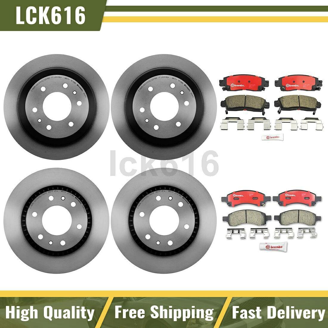 brake disc rotor 06-09シボレートレイルブレイザー用のブレンボブレーキパッドとローターフロントリア Brembo brake pads and rotors Front Rear For 06-09 Chevrolet Trailblazer【並行輸入品】|Us Custom Parts Shop USDM