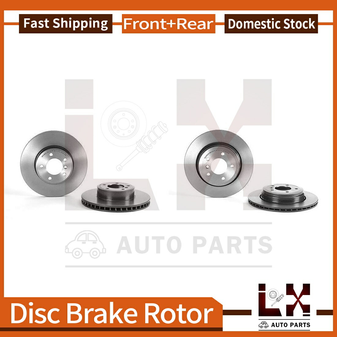 brake disc rotor 2006 BMW 525I用にセットされたフロント＆リアブレンボコーティングOEブレーキローターセット Front & Rear Brembo Coated OE Brake Rotors Set For 2006 BMW 525i【並行輸入品】