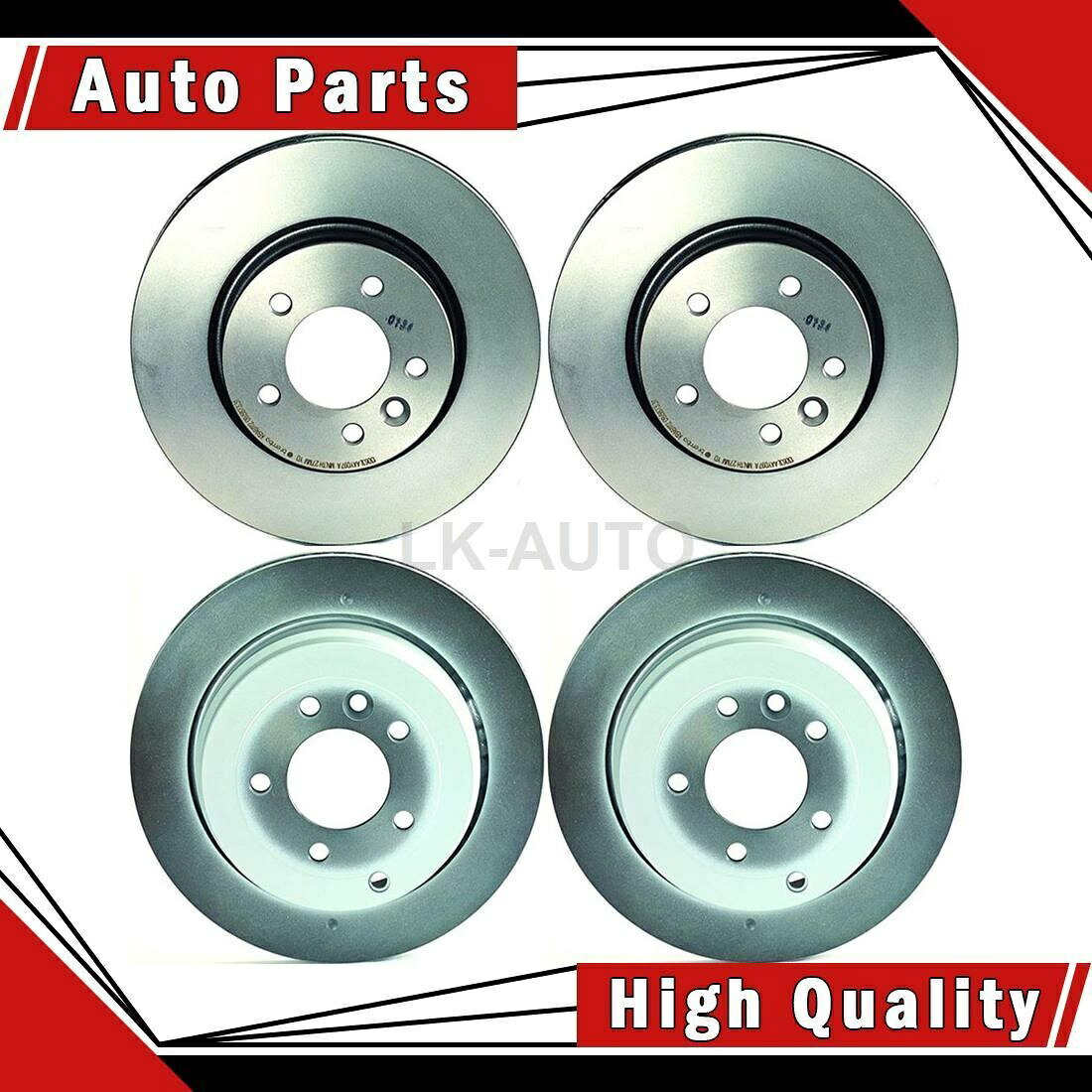 brake disc rotor ランドローバーLR3 2005-2007用のディスクブレーキローターのブレンボフロントリア4 Brembo Front Rear 4 Of Disc Brake Rotors For Land Rover LR3 2005-2007【並行輸入品】