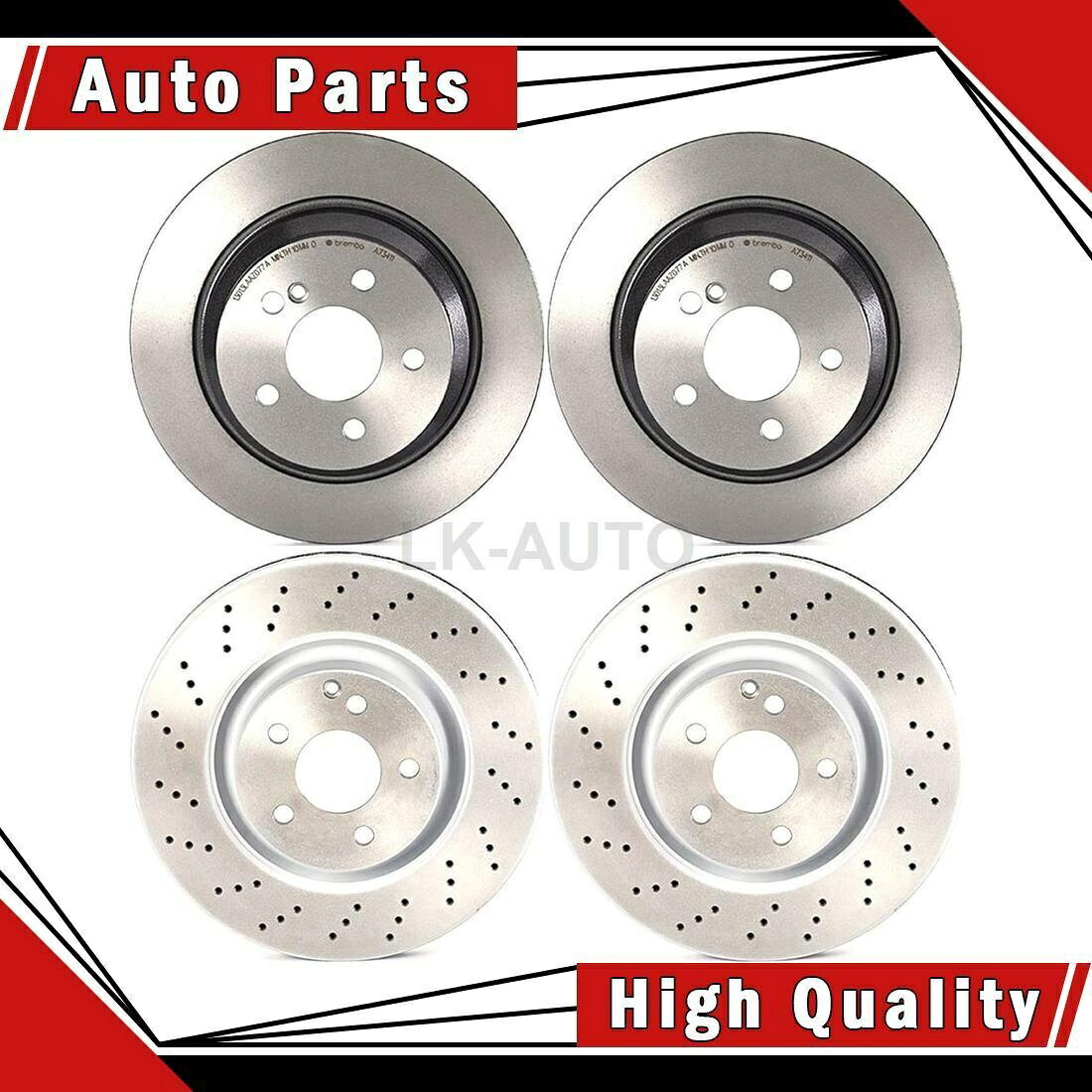 brake disc rotor メルセデスベンツS400用のディスクブレーキローターのブレンボフロントリア4 Brembo Front Rear 4 Of Disc Brake Rotors For Mercedes-Benz S400【並行輸入品】