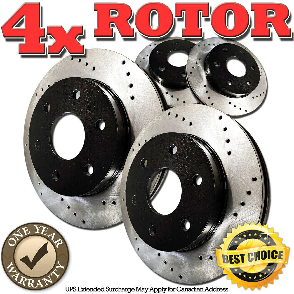 brake disc rotor RH1165フロント+リアブラックドリルドブレーキローター2016 2017 GMCユーコンXLデナリ RH1165 FRONT+REAR BLACK Drilled Brake Rotors FOR 2016 2017 GMC Yukon XL Denali【並行輸入品】