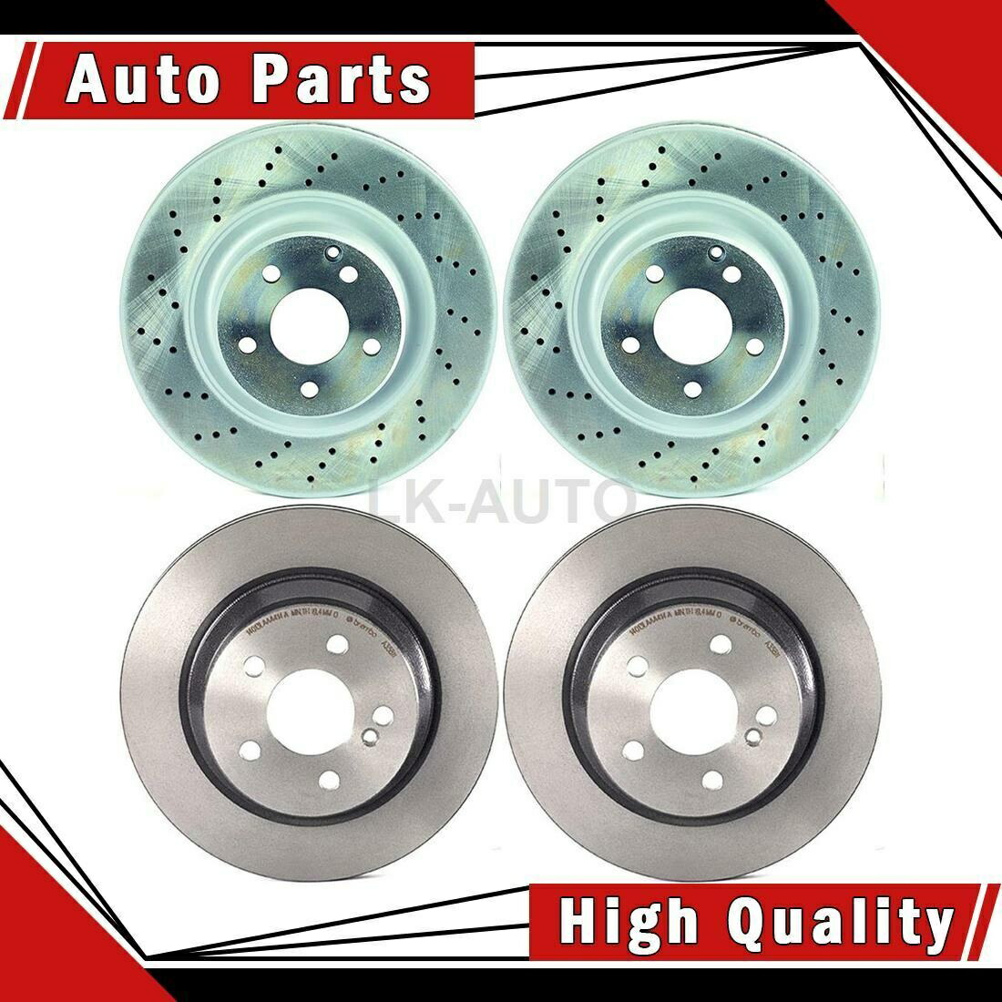brake disc rotor メルセデスベンツE350 E500用のディスクブレーキローターのブレンボフロントリア4 Brembo Front Rear 4 Of Disc Brake Rotors For Mercedes-Benz E350 E500【並行輸入品】