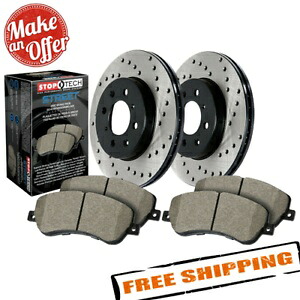 brake disc rotor STOPTECH 939.34505 2001年から2006年のBMW M3用の1ピースリアブレーキキットドリル StopTech 939.34505 Street Drilled 1-Piece Rear Brake Kit for 2001-2006 BMW M3【並行輸入品】