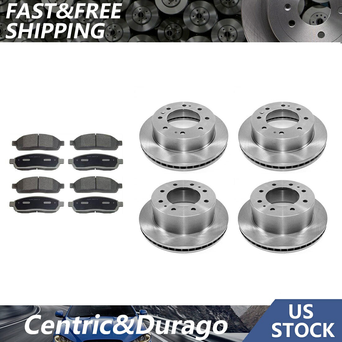 brake disc rotor フロントリアキットブレーキローターとセラミックパッドは2011年シボレーシルバラード2500 HDに適合します Front Rear Kit Brake Rotors & Ceramic Pads Fits 2011 Chevrolet Silverado 2500 HD【並行輸入品】 205,810円