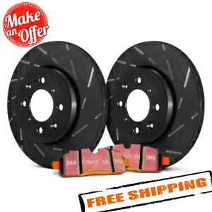 brake disc rotor EBC S15KF1107ステージ15 2007-2020トヨタツンドラのスロット付きフロントブレーキキット EBC S15KF1107 Stage 15 Slotted Front Brake Kit for 2007-2020 Toyota Tundra【並行輸入品】