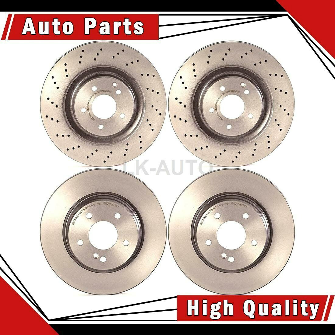 brake disc rotor メルセデスベンツC32 AMG用のディスクブレーキローターのブレンボフロントリア4 Brembo Front Rear 4 Of Disc Brake Rotors For Mercedes-Benz C32 AMG【並行輸入品】