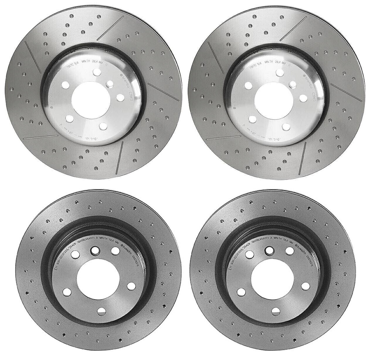 brake disc rotor BREMBOフロント&リアM PERFブレーキディスクローターBMW F22 F23 F30 F33用のドリルキット Brembo Front & Rear M Perf Brake Disc Rotors Drilled Kit For BMW F22 F23 F30 F33【並行輸入品】|Us Custom Parts Shop USDM