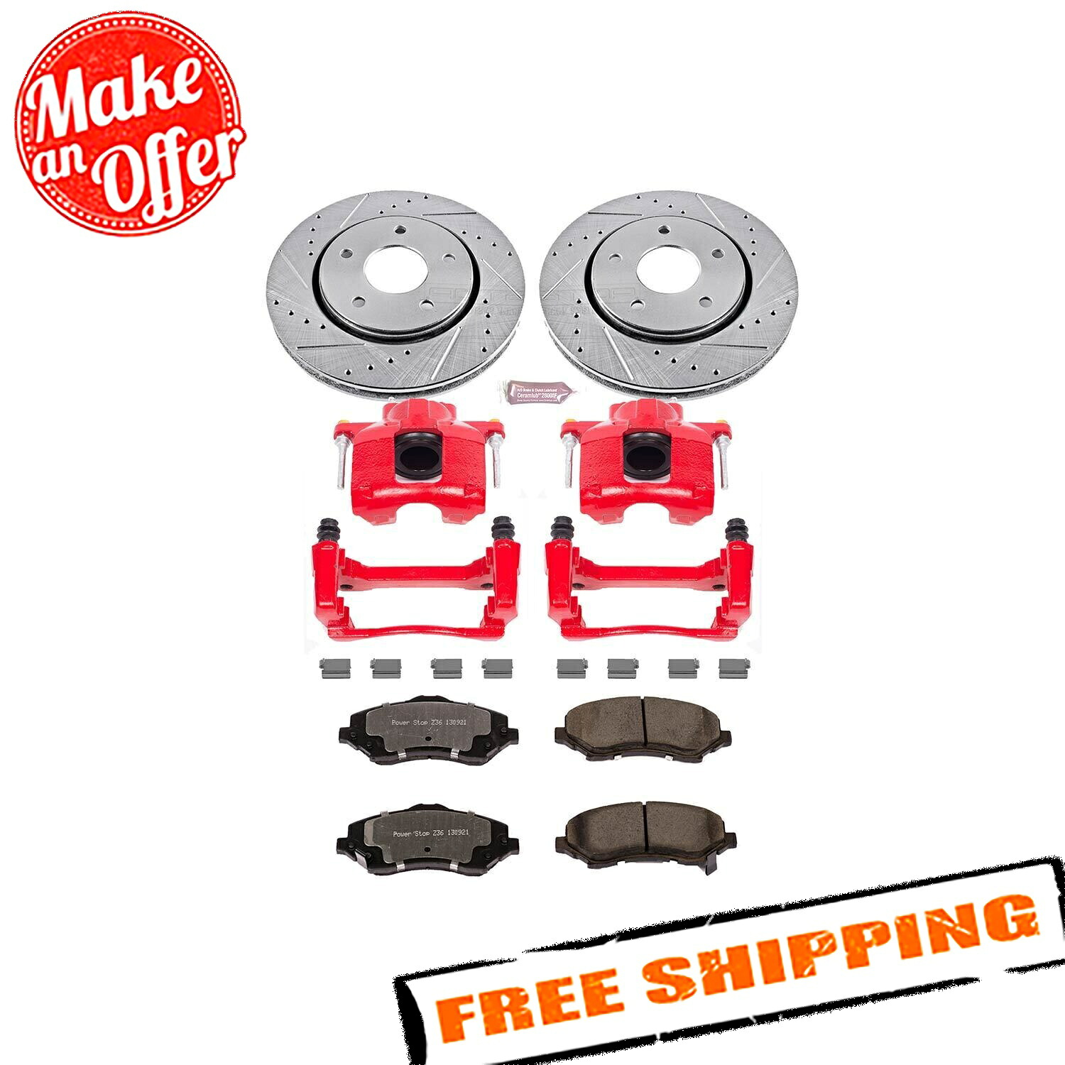 brake disc rotor パワーストップKC3118-36 1クリックエクストリームZ36ブレーキキット08-20ダッジグランドキャラバン Power Stop KC3118-36 1-Click Extreme Z36 Brake Kit for 08-20 Dodge Grand Caravan【並行輸入品】|Us Custom Parts Shop USDM