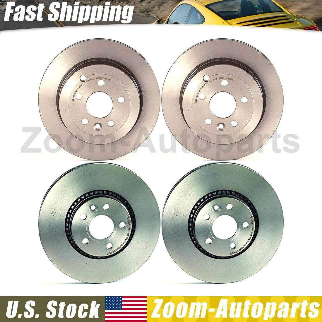 brake disc rotor ブレンボフロントリアブレーキローターコンプリート4フィット2008-2012ランドローバーLR2 Brembo Front Rear Brake Rotors Complete Set of 4 Fits 2008-2012 Land Rover LR2【並行輸入品】