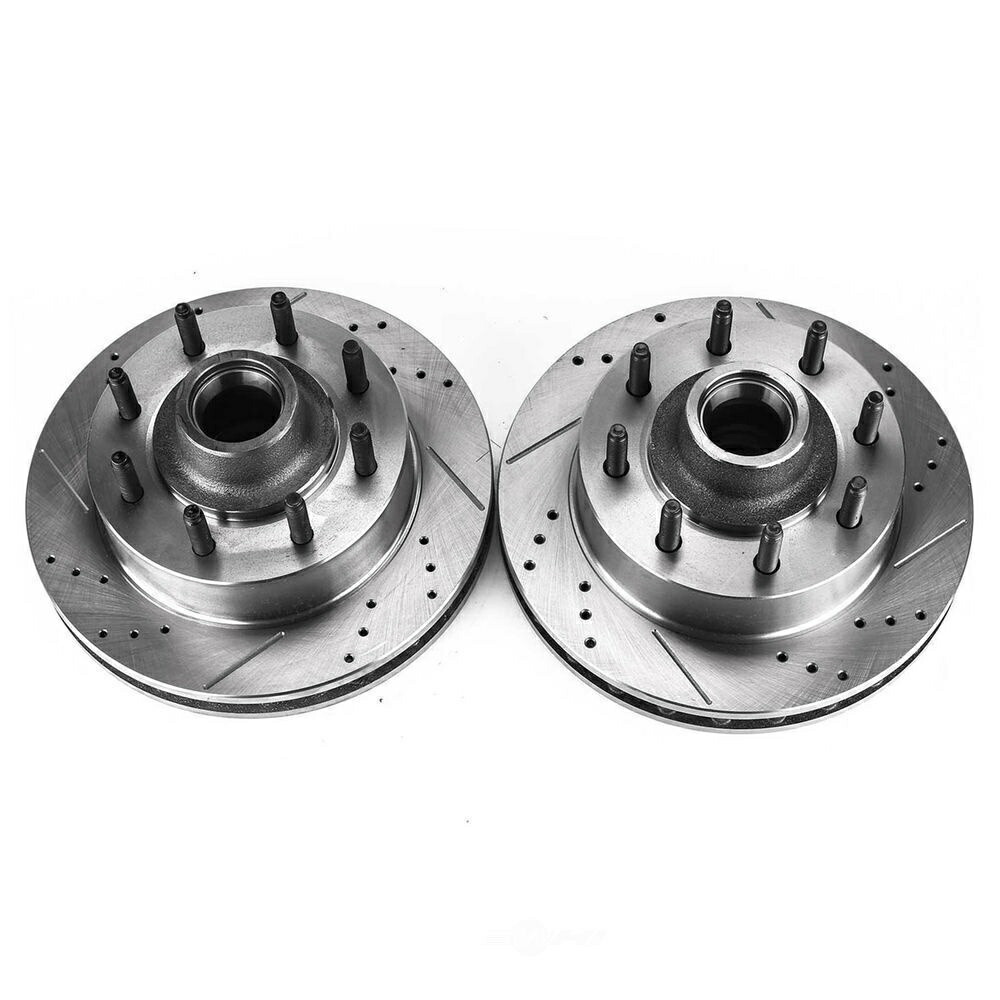 brake disc rotor ディスクブレーキローターセットフロントドリルとスロット付きブレーキローターペアフロントパワーストップ Disc Brake Rotor Set-Front Drilled and Slotted Brake Rotor Pair Front Power Stop【並行輸入品】