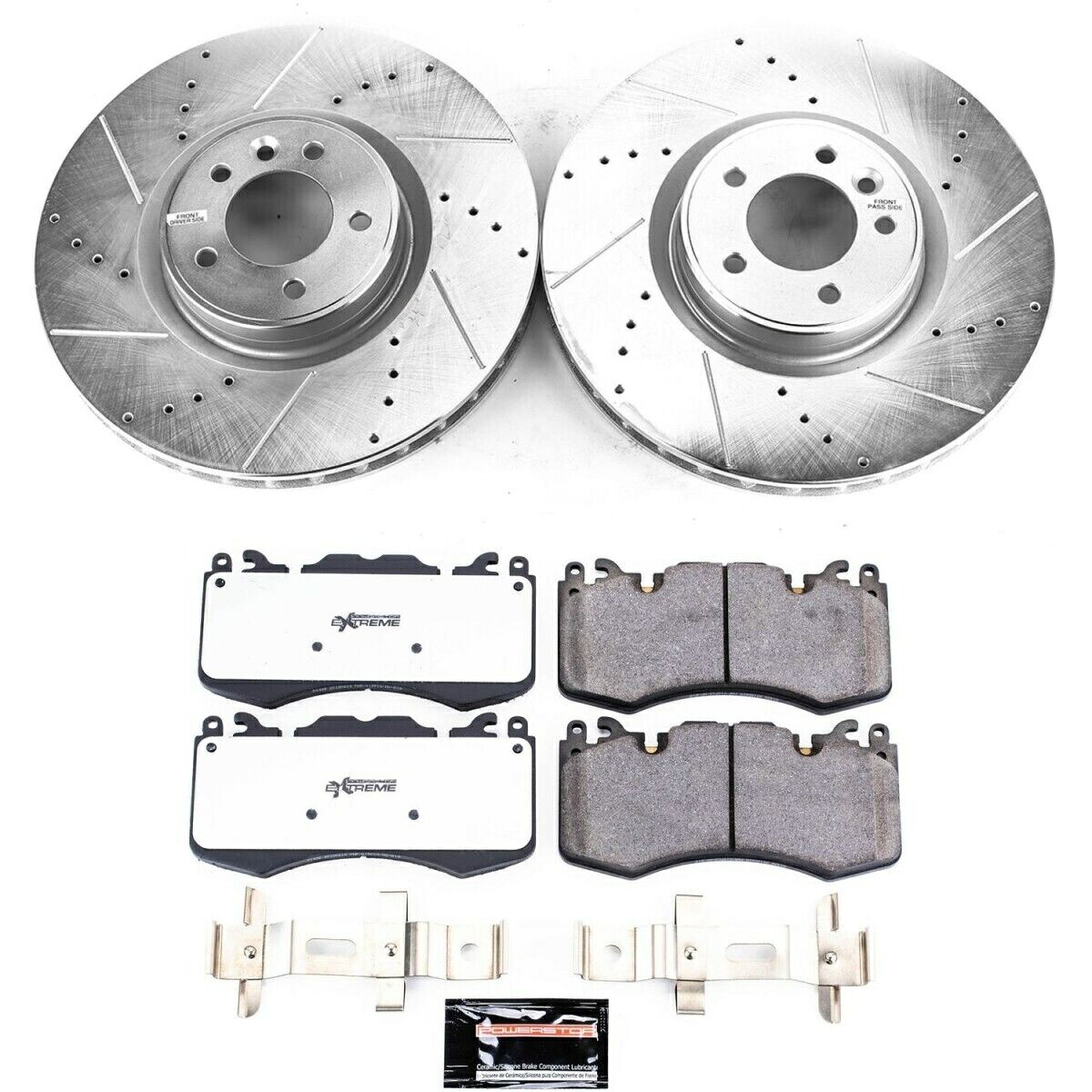 brake disc rotor K7074-36パワーストップブレーキディスクとパッドキット2輪セットフロントレンジローバー K7074-36 Powerstop Brake Disc and Pad Kits 2-Wheel Set Front for Range Rover【並行輸入品】