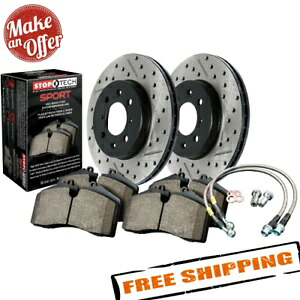 brake disc rotor STOPTECH 978.33036Rスポーツドリルド＆スロット付きリアブレーキキット06-09 VWパッサット StopTech 978.33036R Sport Drilled & Slotted Rear Brake Kit for 06-09 VW Passat【並行輸入品】