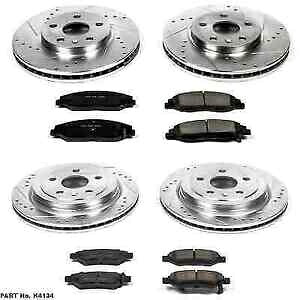 brake disc rotor パワーストップK4134フロント/リアZ23エボリューション1キャデラックCTS用のクリックブレーキキット Power Stop K4134 Front/Rear Z23 Evolution 1-Click Brake Kit for Cadillac CTS【並行輸入品】