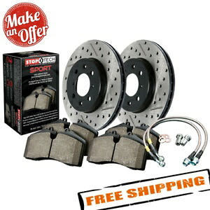 brake disc rotor StopTech 978.47000Rスポーツドリル/スロット付きリアブレーキキット2002 Subaru Impreza StopTech 978.47000R Sport Drilled/Slotted Rear Brake Kit for 2002 Subaru Impreza【並行輸入品】