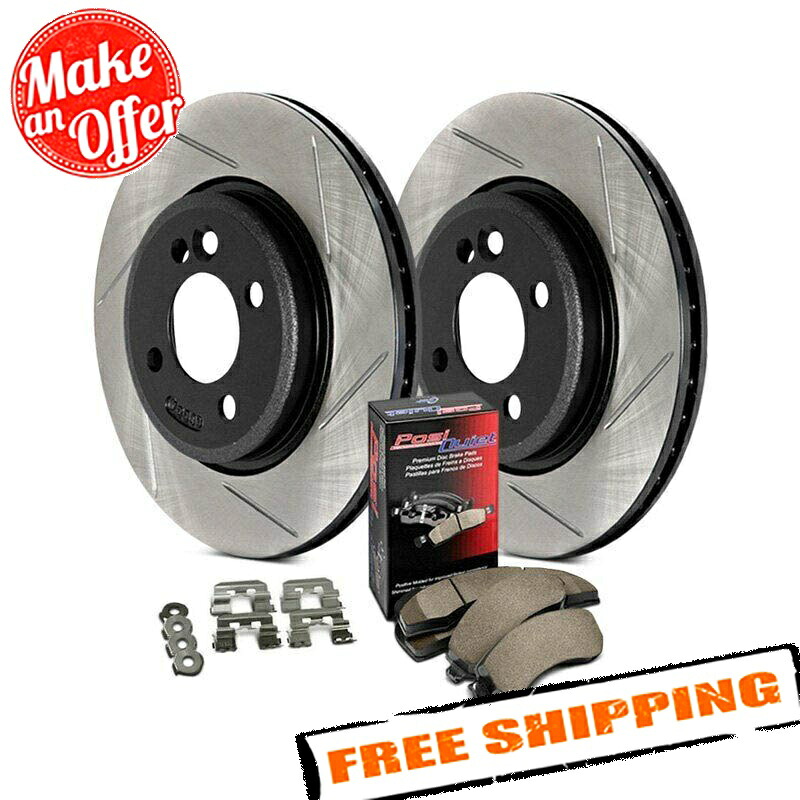 brake disc rotor StopTech 937.42005 Street Slotted 1ピースフロントブレーキキット2009 Nissan 350Z StopTech 937.42005 Street Slotted 1-Piece Front Brake Kit for 2009 Nissan 350Z【並行輸入品】