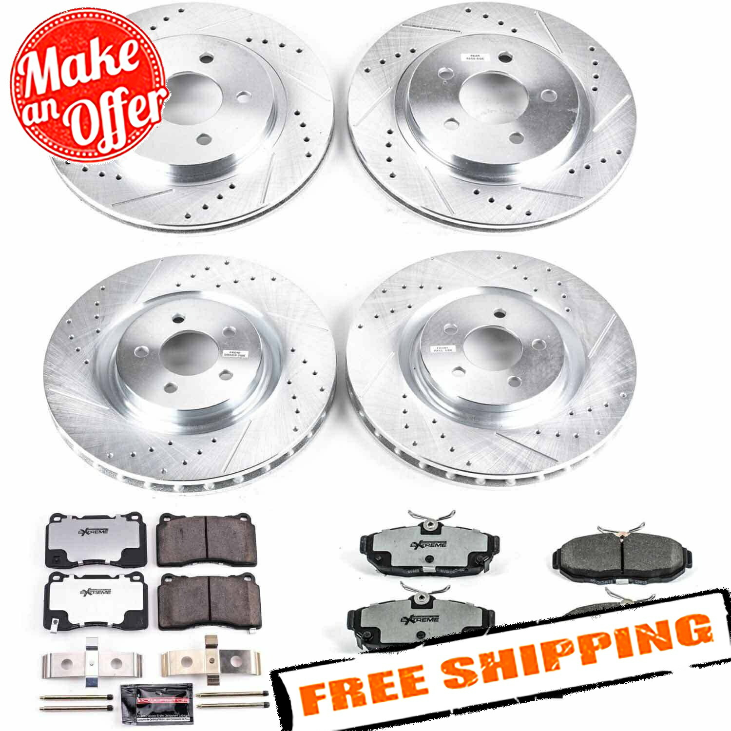 brake disc rotor パワーストップK4148-26 1-11-14フォードマスタングのためのストリートウォリアーZ26ブレーキキットをクリック Power Stop K4148-26 1-Click Street Warrior Z26 Brake Kit for 11-14 Ford Mustang【並行輸入品】｜Us Custom Parts Shop USDM