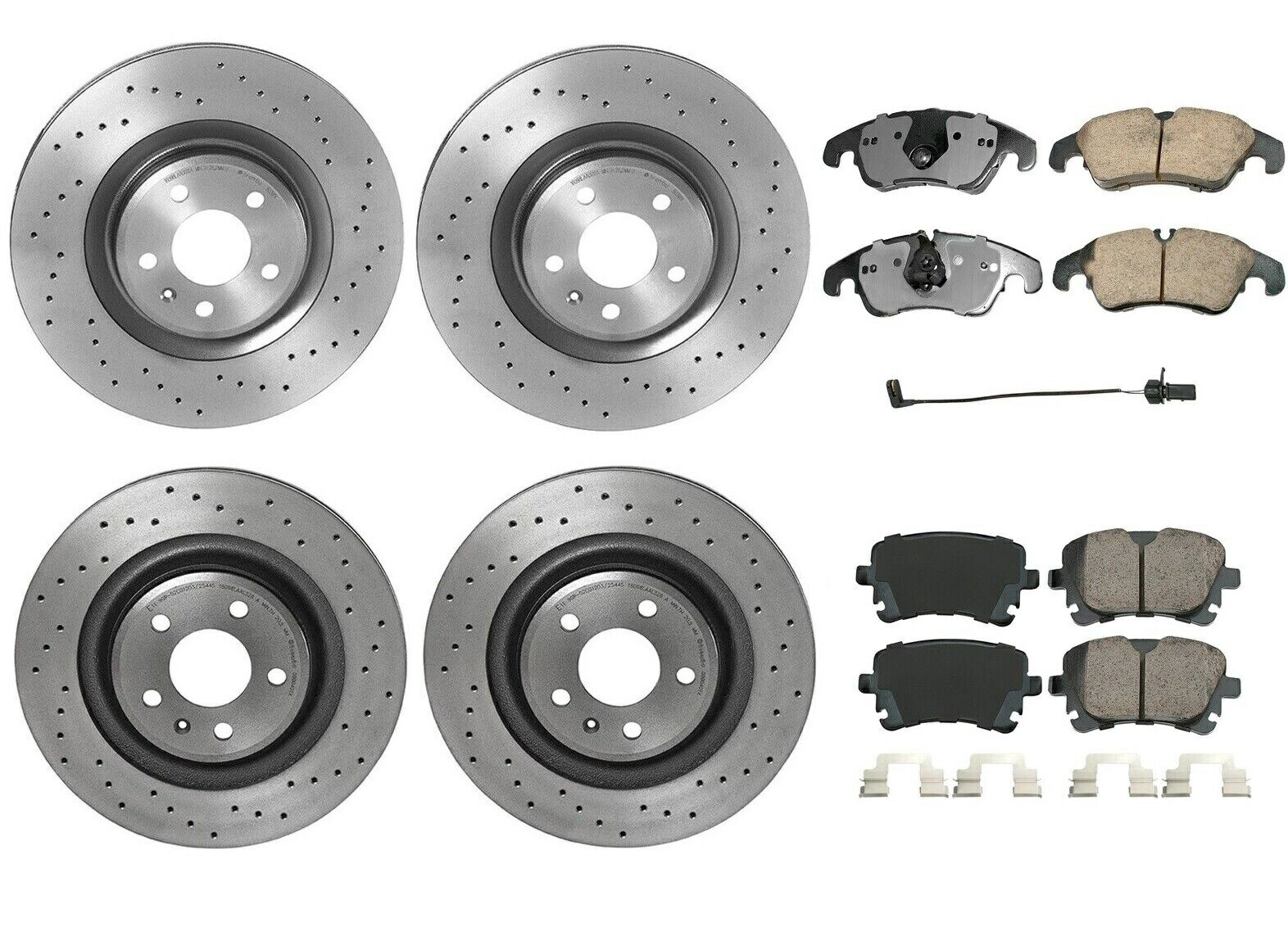brake disc rotor Akebono Front&Lear Brake Kit Euro Ceramic Pads Xtra Discortors for Audi S4 S5 Akebono Front & Rear Brake Kit Euro Ceramic Pads Xtra Disc Rotors For Audi S4 S5【並行輸入品】|Us Custom Parts Shop USDM