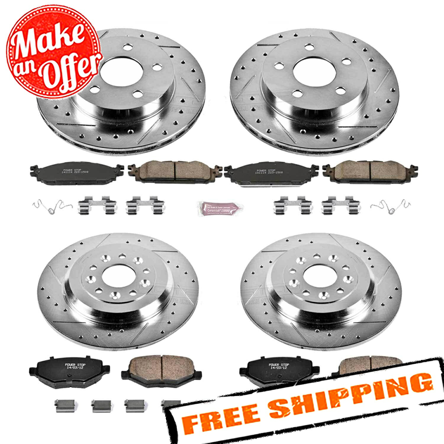 brake disc rotor パワーストップK5584 1-11-19フォードエクスプローラーのためのZ23エボリューションスポーツブレーキキットをクリック Power Stop K5584 1-Click Z23 Evolution Sport Brake Kit for 11-19 Ford Explorer【並行輸入品】|Us Custom Parts Shop USDM