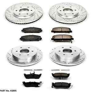 brake disc rotor パワーストップK2805フロント/リアZ23エボリューション1タイタン/アルマダ用のクリックブレーキキット Power Stop K2805 Front/Rear Z23 Evolution 1-Click Brake Kit for Titan/Armada【並行輸入品】
