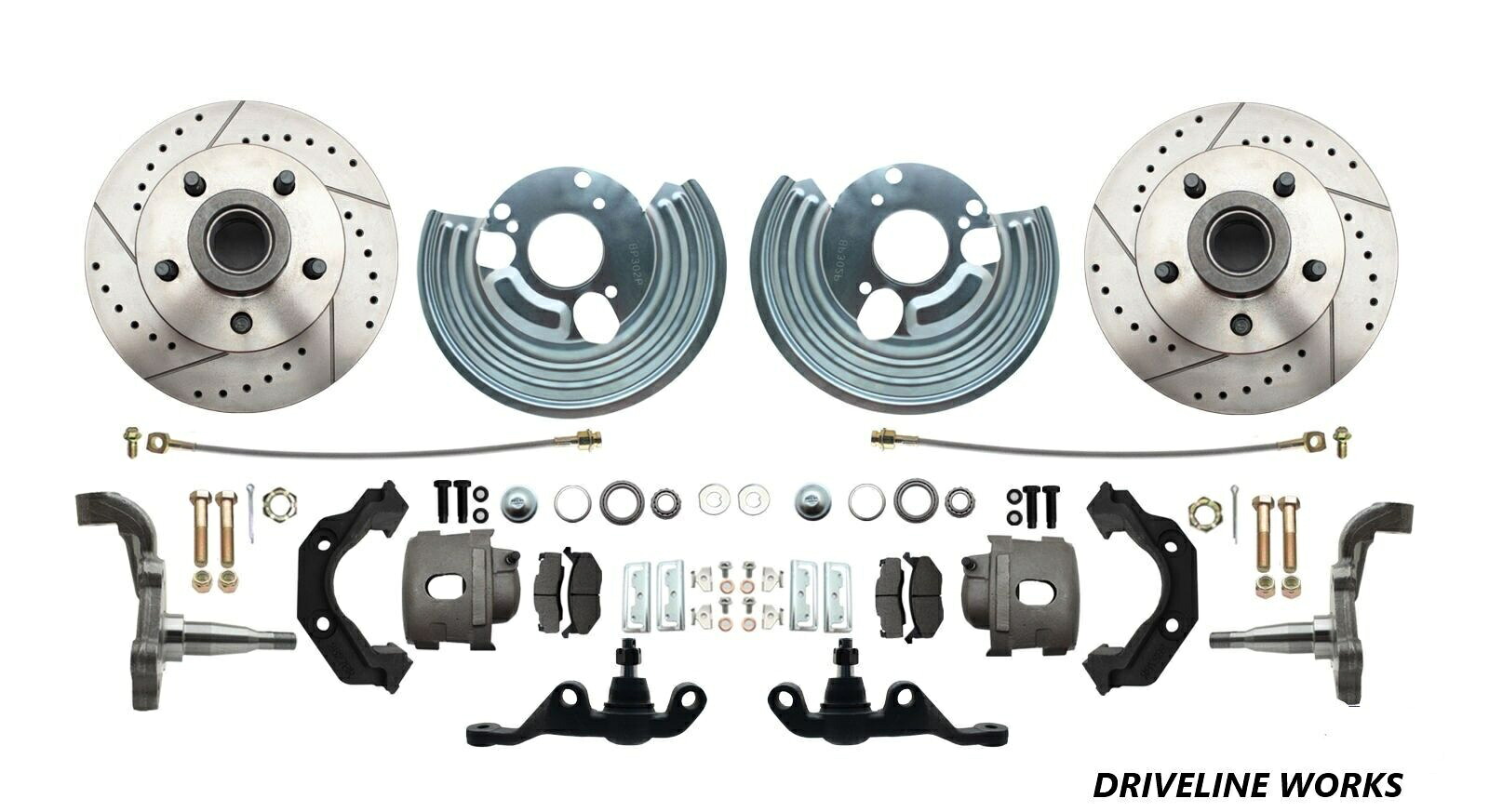 brake disc rotor MOPAR DART DUSTER CUDA 4.5 "ボディMBMフロントドリル&スロットディスクブレーキキット Mopar Dart Duster Cuda 4.5" A Body MBM Front Drilled & Slotted Disc Brake Kit【並行輸入品】|Us Custom Parts Shop USDM