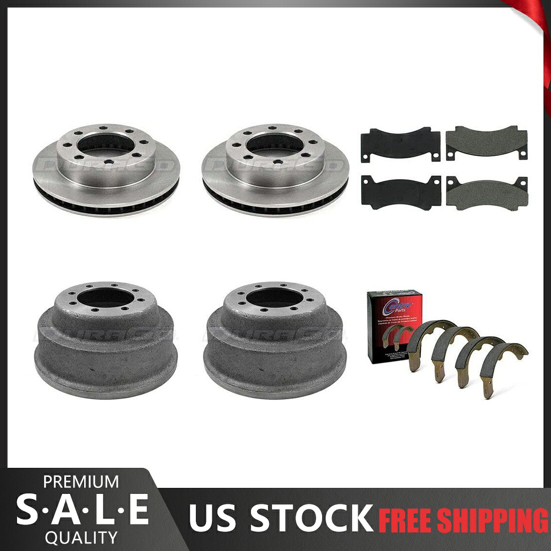 brake disc rotor 1972年のダッジD300ピックアップブレーキローターとメタリックパッド +ブレーキドラムと靴 Fits 1972 Dodge D300 Pickup Brake Rotors & Metallic Pads + Brake Drums & Shoes【並行輸入品】 100,485円