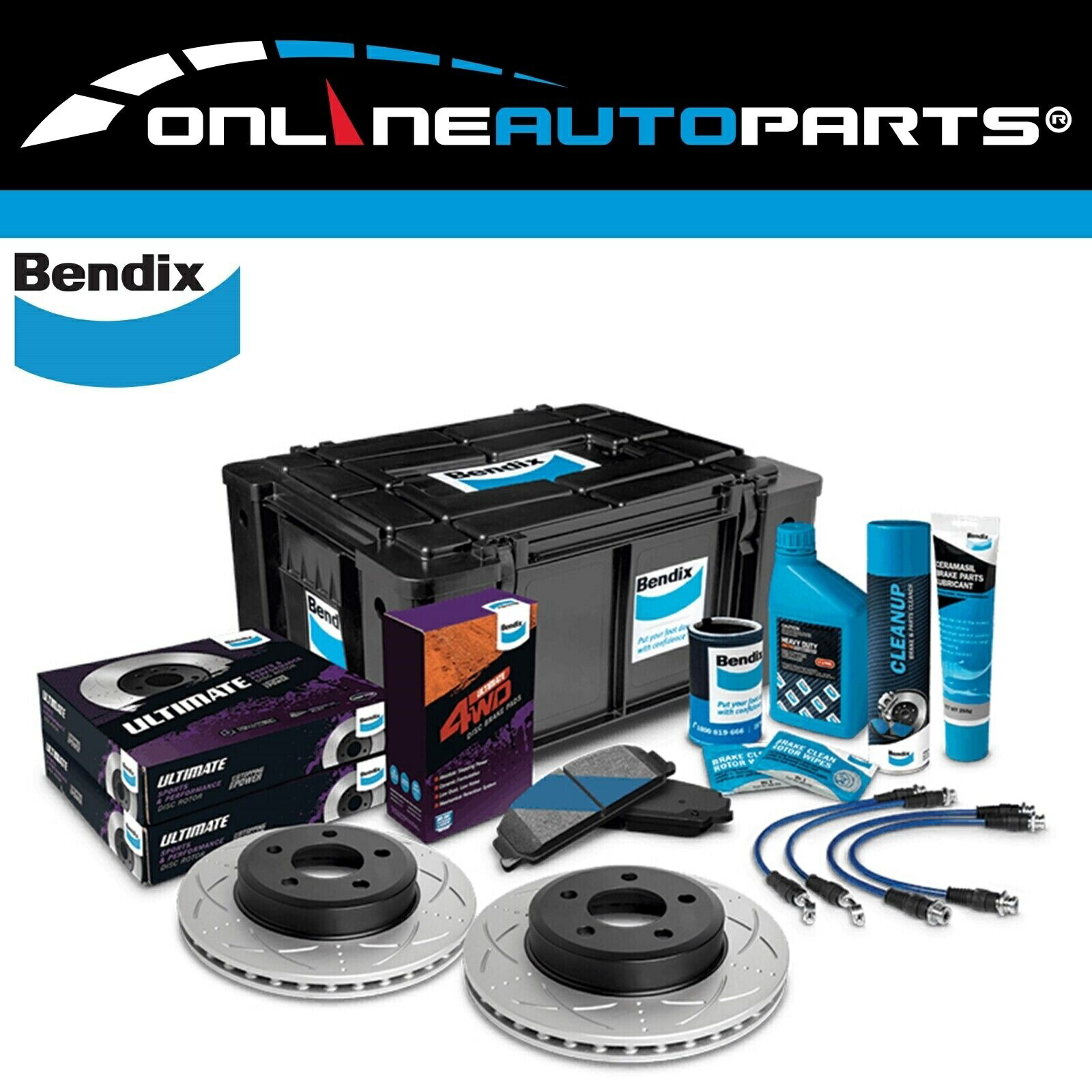 brake disc rotor トヨタHILUX KUN26R標準高さ2005-2015用の4WD Ultimate Brake Upgrade Kit 4WD Ultimate Brake Upgrade Kit for Toyota Hilux KUN26R Standard Height 2005-2015【並行輸入品】