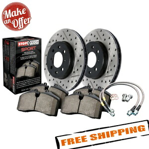brake disc rotor STOPTECH 978.40010F 03-07ホンダアコード用のスポーツドリル/スロットフロントブレーキキット StopTech 978.40010F Sport Drilled/Slotted Front Brake Kit for 03-07 Honda Accord【並行輸入品】｜Us Custom Parts Shop USDM