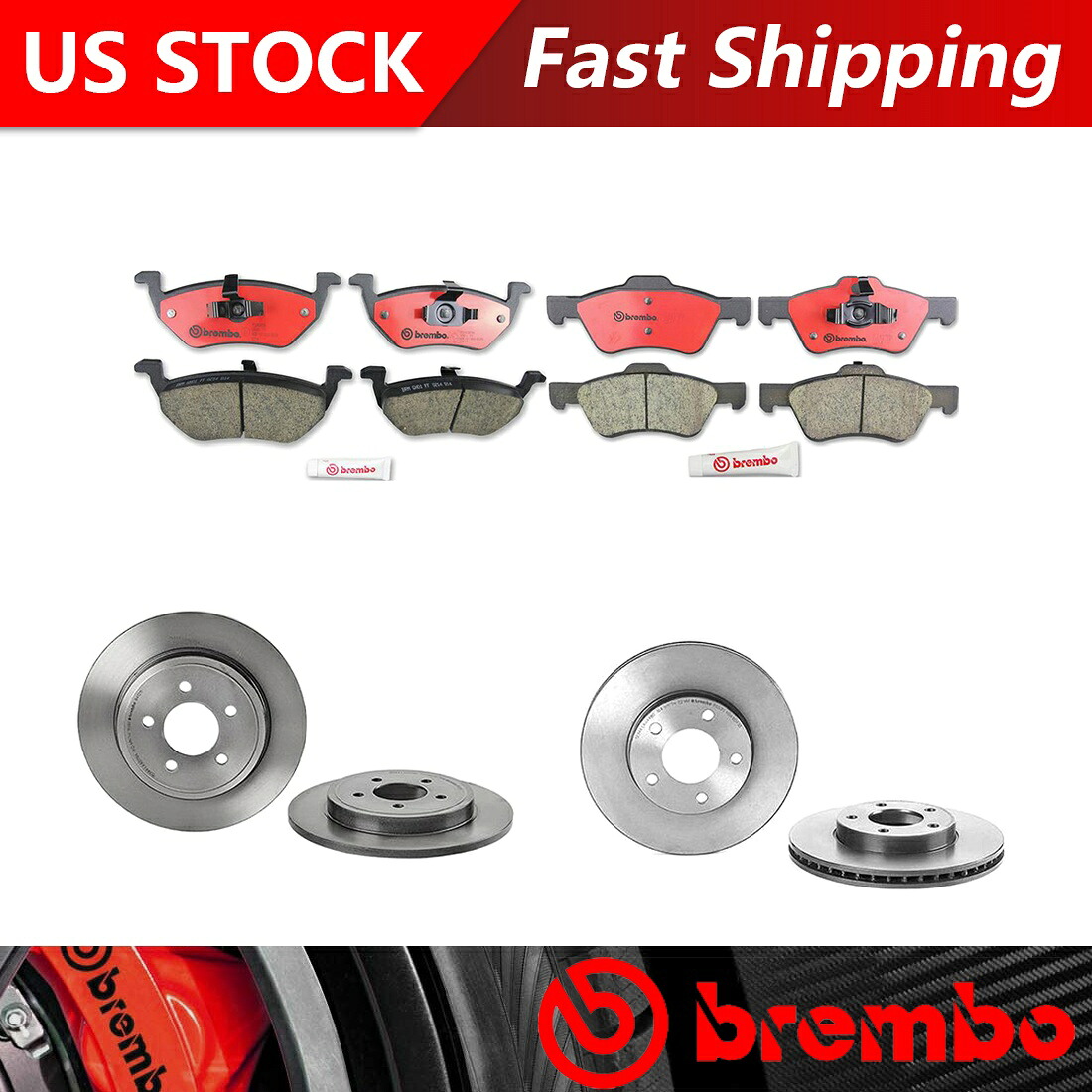 brake disc rotor フィット2007マーキュリーマリナーフロントリアキットブレーキローターとセラミックブレーキパッド Fits 2007 Mercury Mariner Front Rear Kit Brake Rotors & Ceramic Brake Pads【並行輸入品】