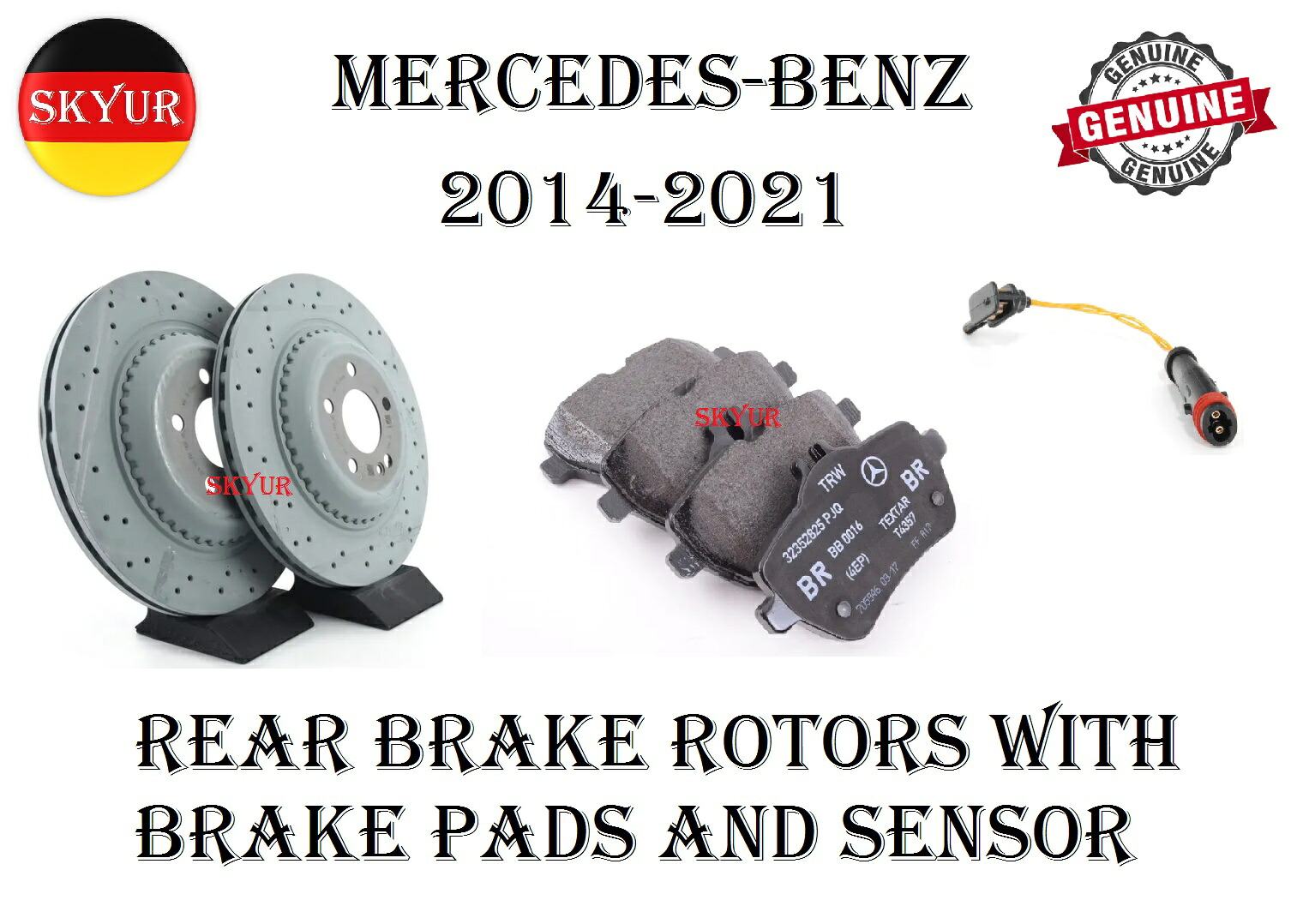 brake disc rotor メルセデス用のブレーキパッドとセンサーセット付きリアブレーキディスクローターW222 S550 S450 Rear Brake Disc Rotors With Brake Pads & Sensor Set For Mercedes W222 S550 S450【並行輸入品】 105,270円