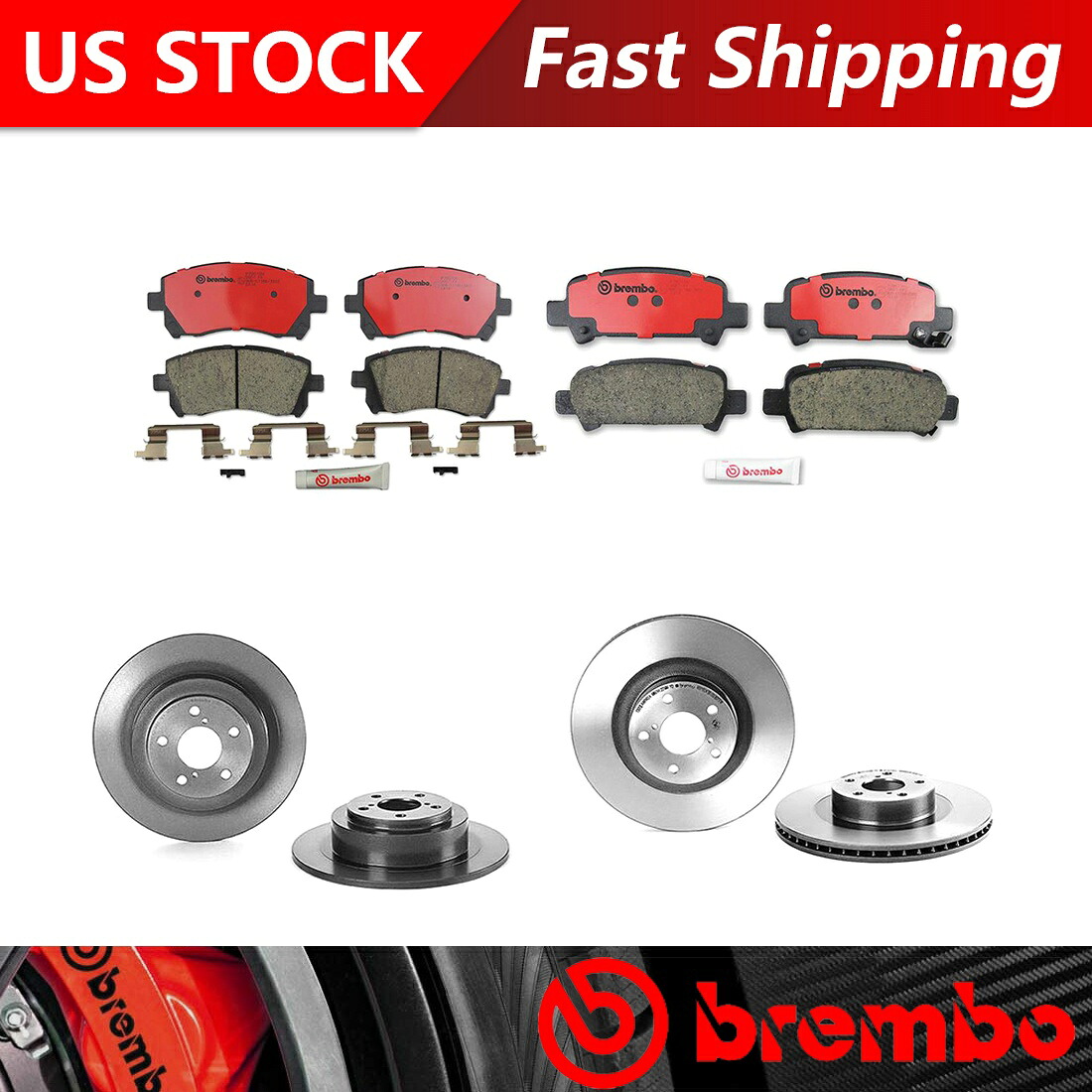 brake disc rotor 2001スバルアウトバックフロントリアキットブレーキローターとセラミックブレーキパッドブレンボ Fits 2001 Subaru Outback Front Rear Kit Brake Rotors & Ceramic Brake Pads Brembo【並行輸入品】