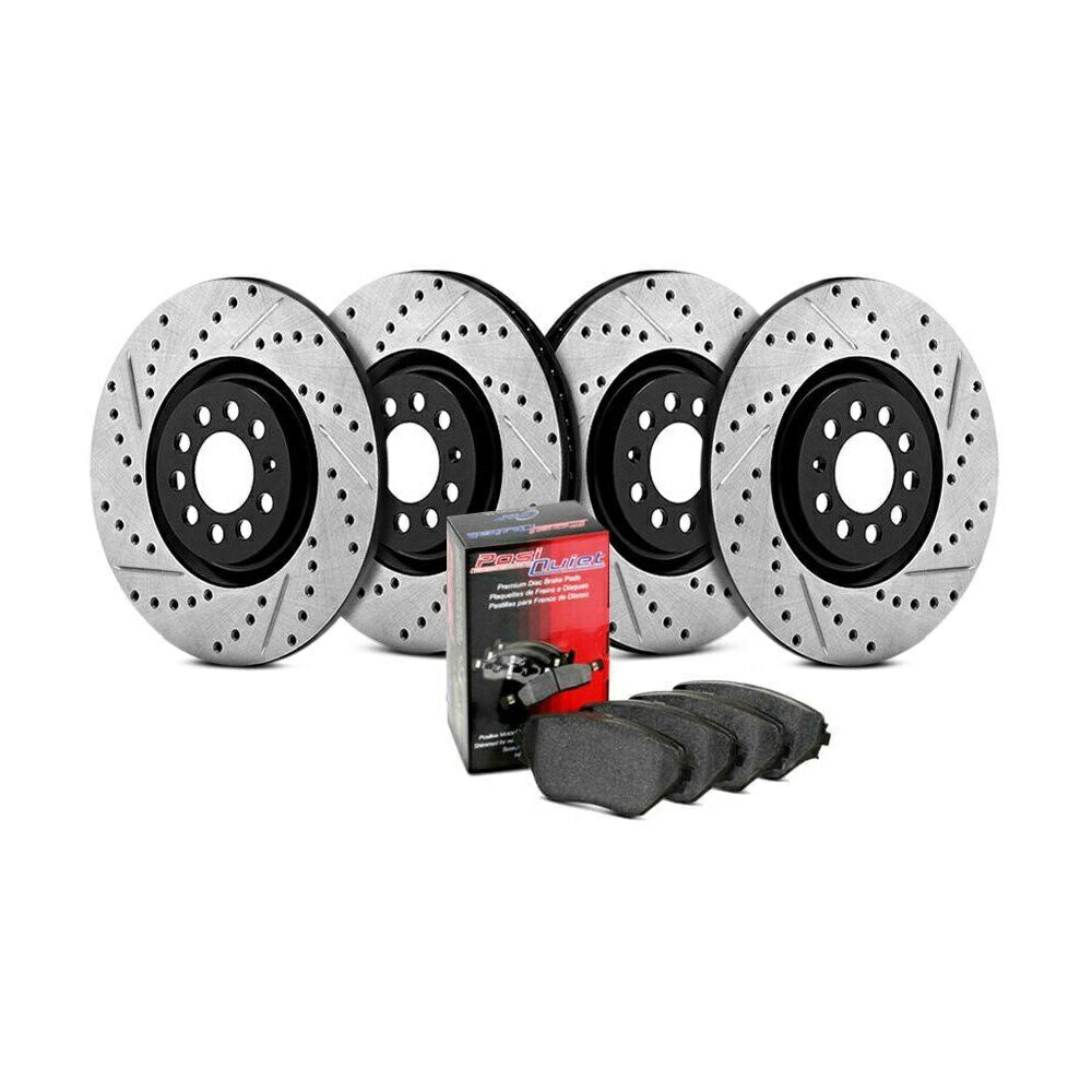brake disc rotor フォルクスワーゲンジェッタ01-05ブレーキキットストリートドリル＆スロット1ピースフロント＆ For Volkswagen Jetta 01-05 Brake Kit Street Drilled & Slotted 1-Piece Front &【並行輸入品】