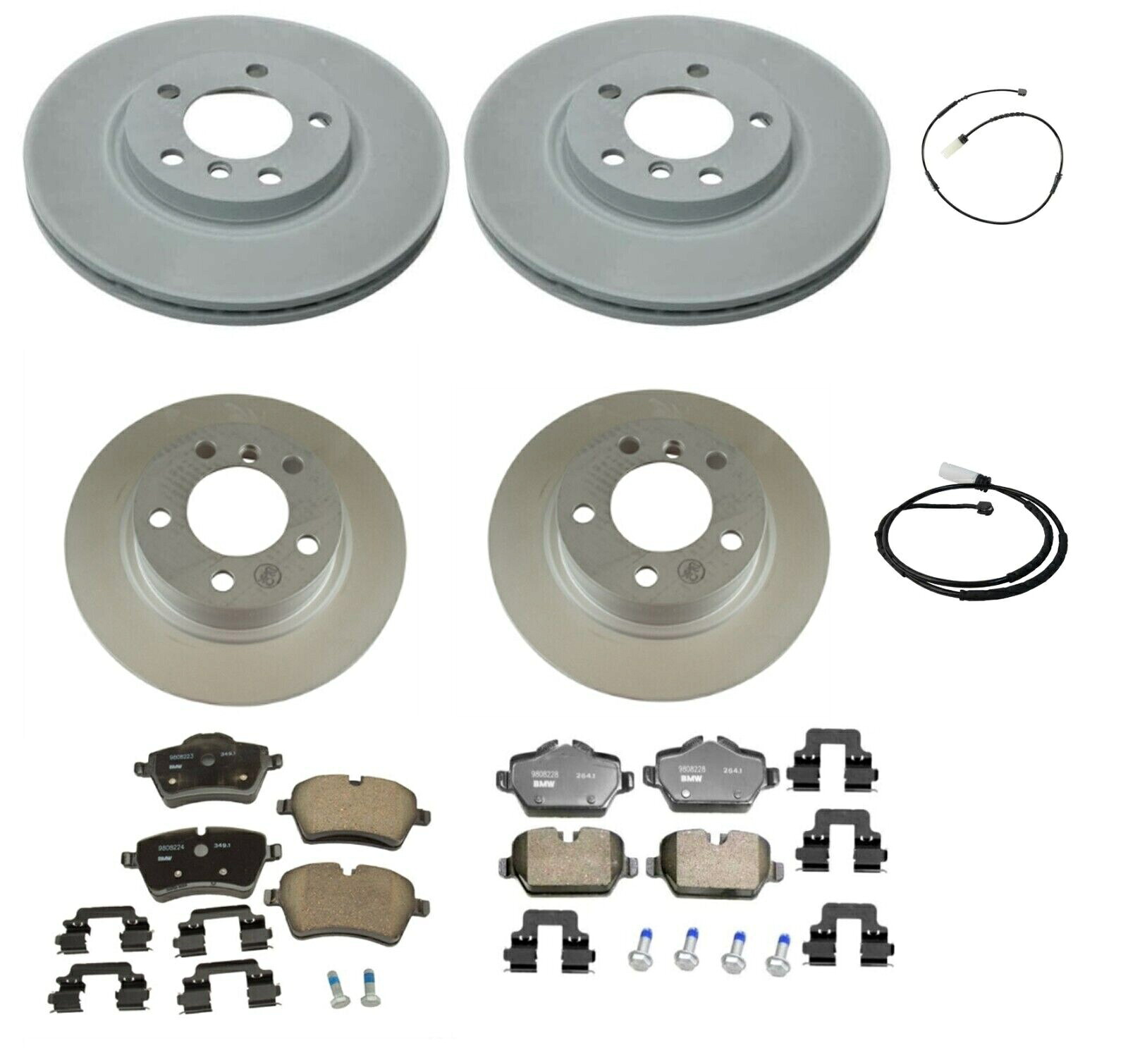 brake disc rotor ミニR60 R61用の本物のOEMフロントおよびリアブレーキキットローターパッドとセンサー Genuine OEM Front and Rear Brake Kit Rotors Pads & Sensors for Mini R60 R61【並行輸入品】