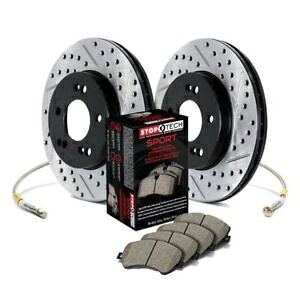 brake disc rotor ダッジチャージャー07-16用ストップテックスポーツドリル＆スロット1ピースリアブレーキキット For Dodge Charger 07-16 StopTech Sport Drilled & Slotted 1-Piece Rear Brake Kit【並行輸入品】