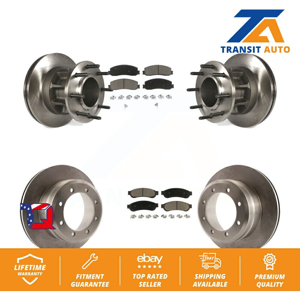 brake disc rotor 2011年フォードF-350スーパーデューティRWDのフロントリアディスクブレーキローター＆セラミックパッドキット Front Rear Disc Brake Rotor & Ceramic Pad Kit For 2011 Ford F-350 Super Duty RWD【並行輸入品】