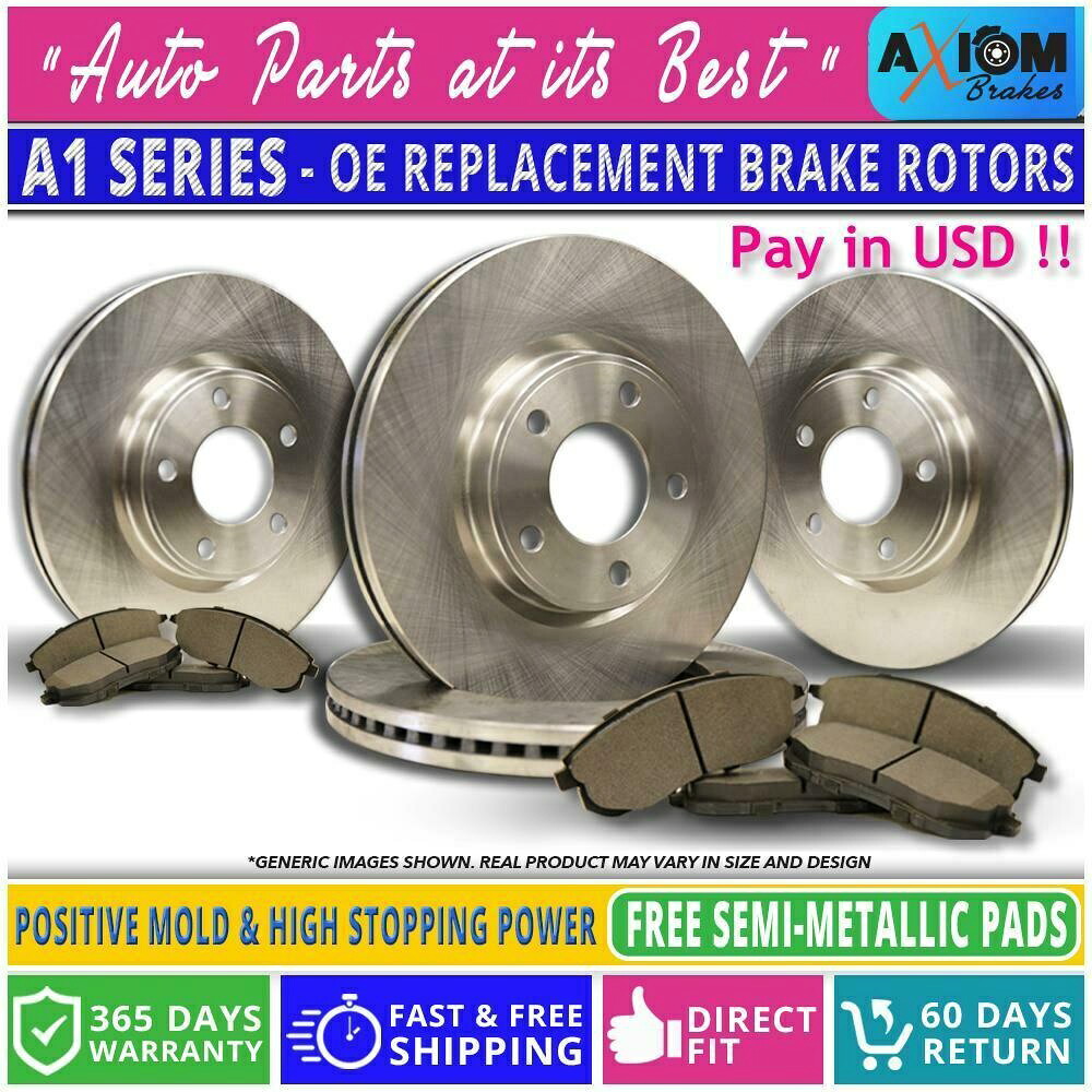 brake disc rotor (前後キット)プレミアムOEM交換-4ディスクブレーキローター-8セミメットブレーキパッド (Front-Rear Kit) Premium OEM Replac- 4 Disc Brake Rotors - 8 Semi-Met Brake Pads【並行輸入品】|Us Custom Parts Shop USDM