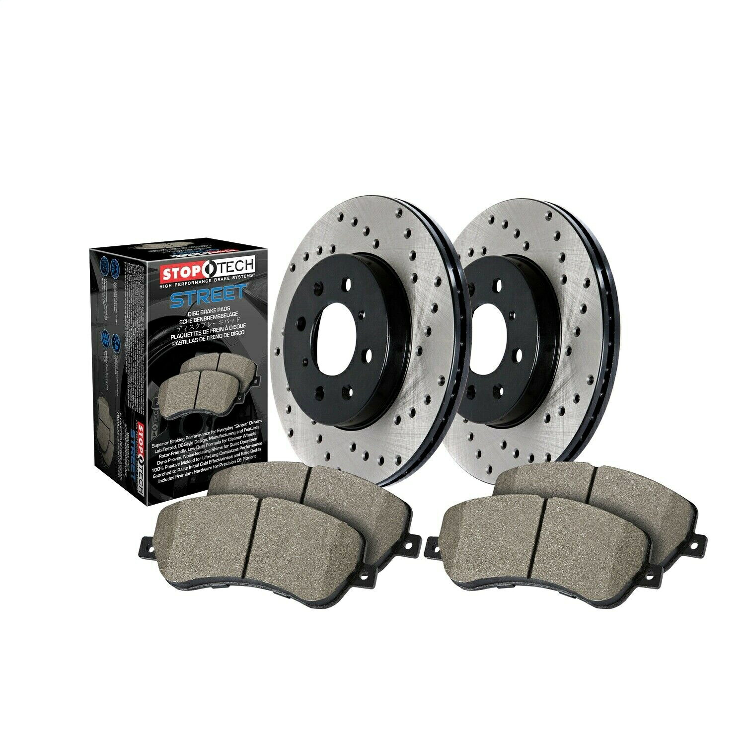 brake disc rotor STOPTECH 939.67036 STREET-2ホイールディスクブレーキキットw/クロスドリルローター StopTech 939.67036 Street-2 Wheel Disc Brake Kit w/Cross-Drilled Rotors【並行輸入品】
