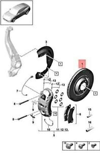 brake disc rotor 本物のポルシェパナメーラ971ブレーキディスク左971615301d Genuine PORSCHE Panamera 971 Brake Disc Left 971615301D【並行輸入品】