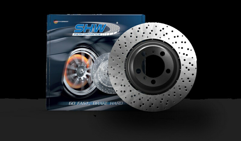 brake disc rotor Porsche 911 GT3 4.0L w/oセラミックブレーキのためのSHW 18-19右後部掘削 SHW 18-19 for Porsche 911 GT3 4.0L w/o Ceramic Brakes Right Rear Drilled-Dimpled【並行輸入品】