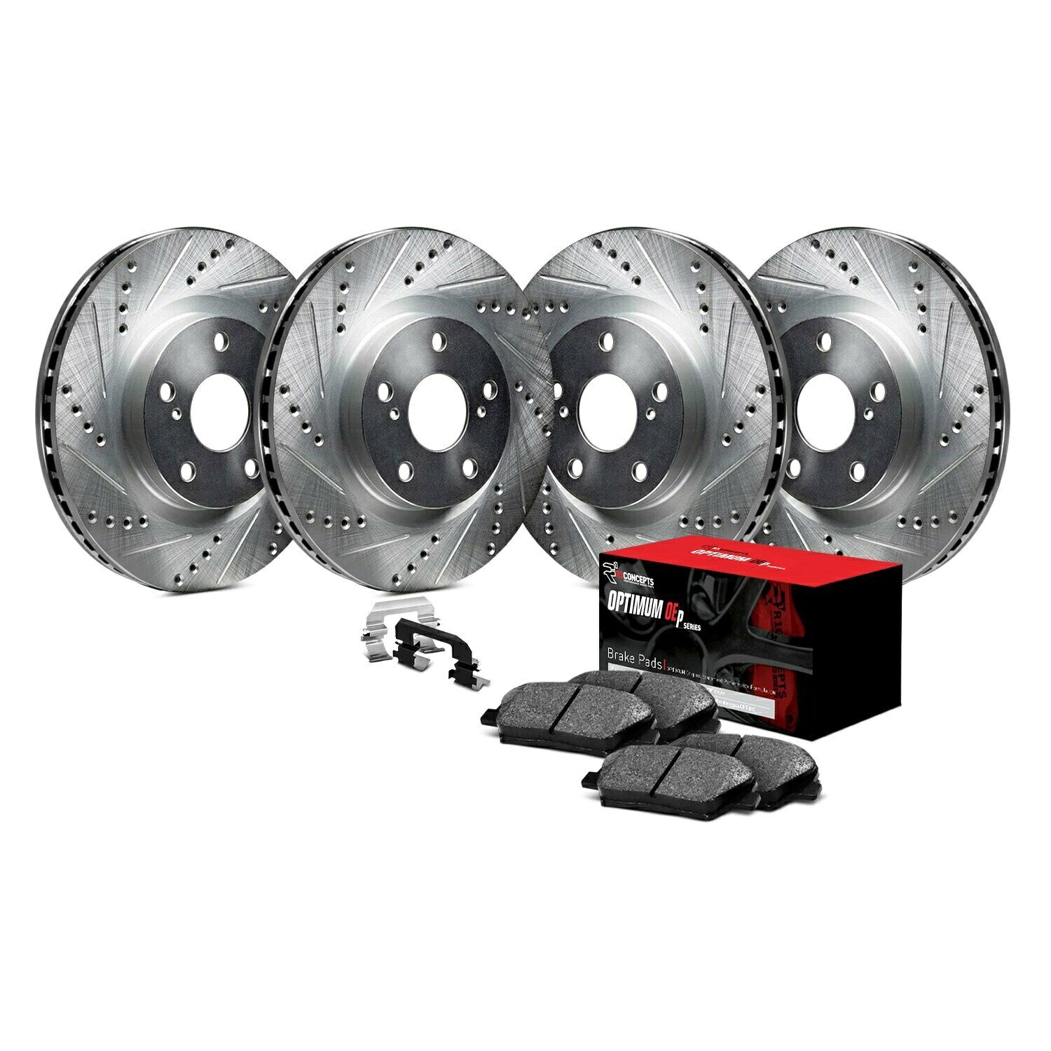 brake disc rotor Infiniti Q50 14-18ブレーキキットエリーンシリーズドリルとスロット付きフロント&リア用 For Infiniti Q50 14-18 Brake Kit eLINE Series Drilled & Slotted Front & Rear【並行輸入品】|Us Custom Parts Shop USDM