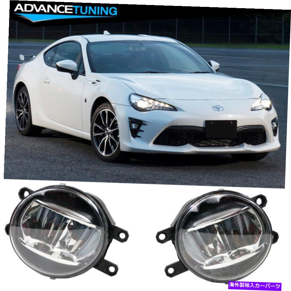 海外製 エアロパーツ ユニバーサルトヨタカムリカローラRAV4用のフロントバンパーフォグライトランプペアキット Front Bumper Fog Lights Lamps Pair Kit For Universal Toyota Camry Corolla RAV4【並行輸入品】