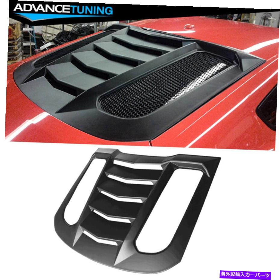 海外製 エアロパーツ フィット15-22フォードマスタングイコンV2 ABSリアウィンドウルーバー - マットブラック Fits 15-22 Ford Mustang IKON V2 ABS Rear Window Louver - Matte Black【並行輸入品】