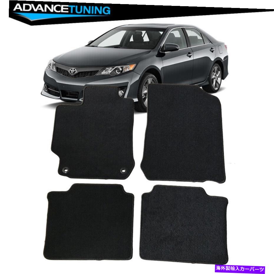 海外製 エアロパーツ 12-17トヨタカムリ4drブラックナイロンフロントフロアマットカーペット4pcs Fits 12-17 Toyota Camry 4Dr Black Nylon Front Rear Floor Mats Carpets 4Pcs【並行輸入品】