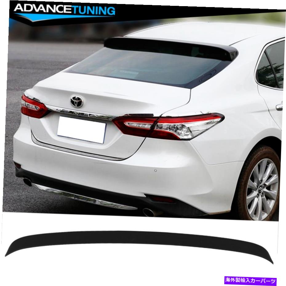 海外製 エアロパーツ 18-22トヨタカムリイコンスタイルマットブラックプライマールーフリップネタバレABS Fits 18-22 Toyota Camry Ikon Style Matte Black Primer Roof Lip Spoiler ABS【並行輸入品】